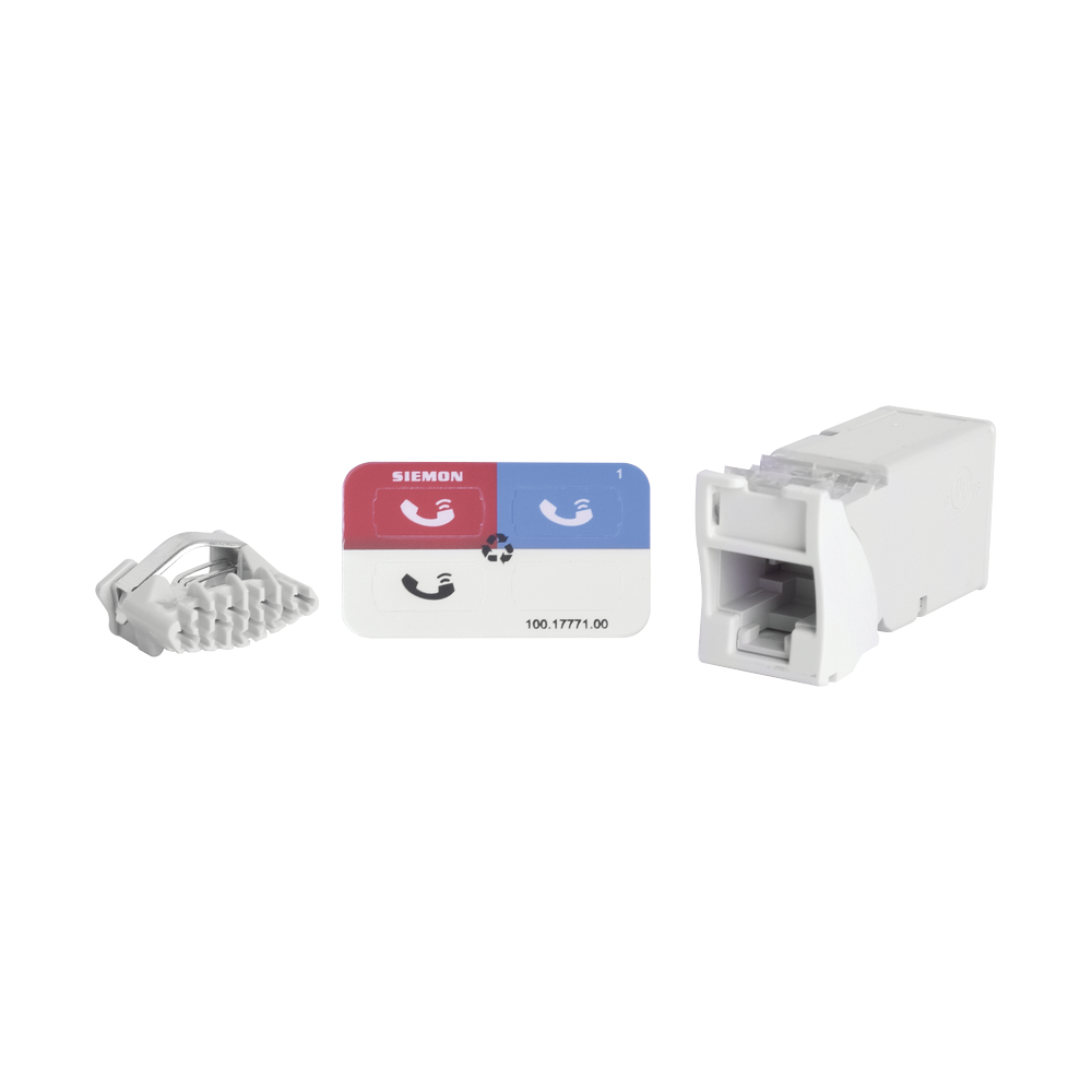 Jack Z-MAX Cat6A, UTP, Montaje H?brido en Placa de Pared (Plano y Angulado), Color Blanco