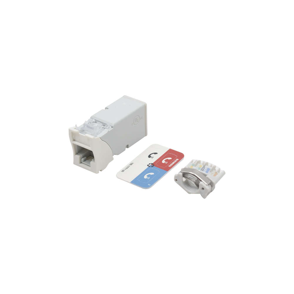 Jack Z-Max Cat6A, UTP, Montaje H?brido en Placa de Pared (Plano y Angulado), Color Blanco, Versi?n Bulk (Sin Empaque Individual)