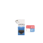 Jack Z-MAX Cat6A, Blindado, Montaje H?brido en Placa de Pared (Plano y Angulado), Color Azul - Image 3