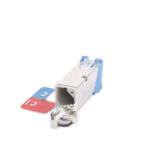 Jack Z-MAX Cat6A, Blindado, Montaje H?brido en Placa de Pared (Plano y Angulado), Color Azul - Image 4