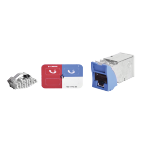Jack Z-Max Cat6A, Blindado, Montaje H?brido en Placa de Pared (Plano y Angulado), Color Azul, Versi?n Bulk (Sin Empaque Individual)