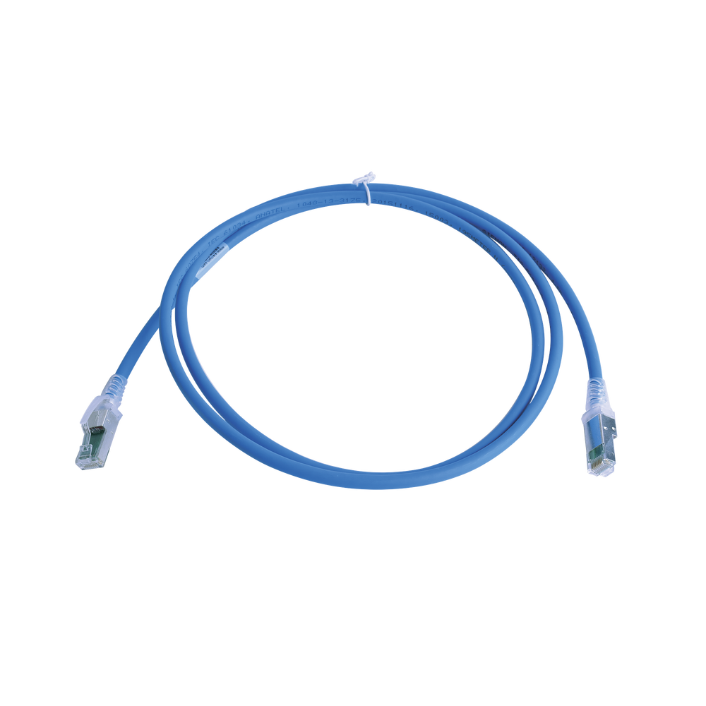 Patch Cord Z-MAX Cat6A S/FTP, CM/LS0H, 1.52 Metros (5 Pies), Color Azul, Versi?n Bulk (Sin Empaque Individual)