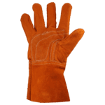 Guantes de Carnaza Largo/ Refuerzo en Palma / Resistente a Abrasión y Temperaturas Moderadas. - Image 2