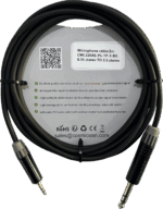 Cable 6.35mm a 3.5mm, conectores color negro MP3X-B - MTP3C-BG, length 3m - Image 2