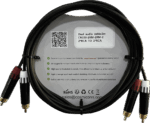 Cable 2 RCA x 2 RCA, conectores negros, con diferenciador de blanco y rojo (2x MT380-RD - 2x MT380-WH), length 2m - Image 2