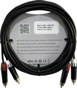 Cable 2 RCA x 2 RCA, conectores negros, con diferenciador de blanco y rojo (2x MT380-RD - 2x MT380-WH), length 3m - Image 2