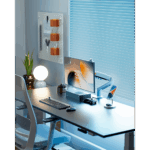 Brazo Ajustable para Monitor Ergonómico / Compatible con Monitores de 17" - 30" / Capacidad de Peso hasta 9 kg / Rotación 360° / Inclinación +85° a  -30° / Giro 180° / Ajuste de Resorte de Gas / Color Azul - Image 3