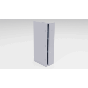 Gabinete para instalación de 3 Baterías , Fabricado en Lámina Galvanizada, Accesorios para poste (No incluidos)