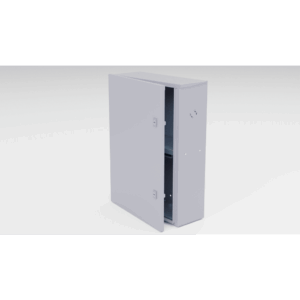 Gabinete para instalación de 2 Baterías , Fabricado en Lámina Galvanizada, Accesorios para poste (No incluidos)