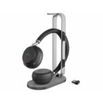 Diadema Inalambrica BH76 Plus With Charging Stand UC Black USB C/A de Yealink con ANC Híbrida y Estación de Carga Premium