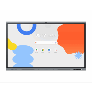 Pantalla Interactiva WAFX-P Series 75" 4K UHD 3840x2160 / Android 15 EDLA / Octa-core CPU / 48MP Cámara Integrada / 8 Micrófonos Far-Field / 50 Puntos Touch IR / WiFi 6 / 16GB RAM / 128GB Storage
