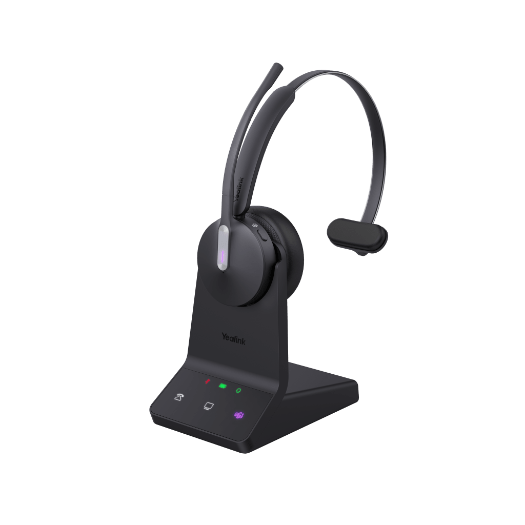 Diadema Inalámbrica WH64 Mono de Yealink con Certificación Teams y Altavoces de 30 mm para Audio HD