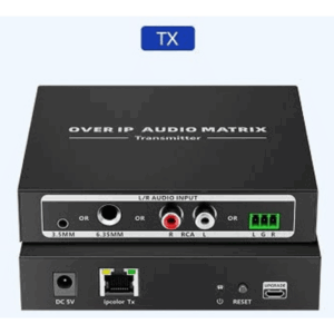 Transmisor Extensor Matriz de Audio IP TT-MOIP-A | HDMI sobre IP | Conexión Uno a Uno, Uno a Muchos y Muchos a Muchos | Distancia 120m Cat6/6A/7 | Múltiples Interfaces de Audio | Protección ESD y Rayos