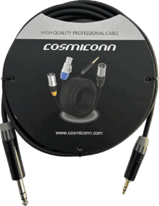 Cable 6.35mm a 3.5mm, conectores color negro MP3X-B - MTP3C-BG, length 3m
