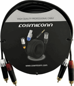 Cable 2 RCA x 2 RCA, conectores negros, con diferenciador de blanco y rojo (2x MT380-RD - 2x MT380-WH), length 3m