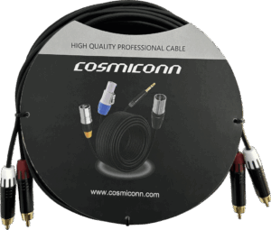 Cable 2 RCA x 2 RCA, conectores negros, con diferenciador de blanco y rojo (2x MT380-RD - 2x MT380-WH), length 5m