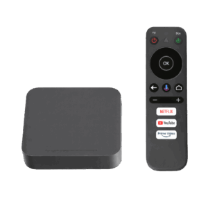 STB 4K Android con Google TV / Alto Rendimiento / Conexión Wi-Fi y por Cable / Control Remoto Bluetooth / Salida HDMI / Software de Gestion para ISP´s