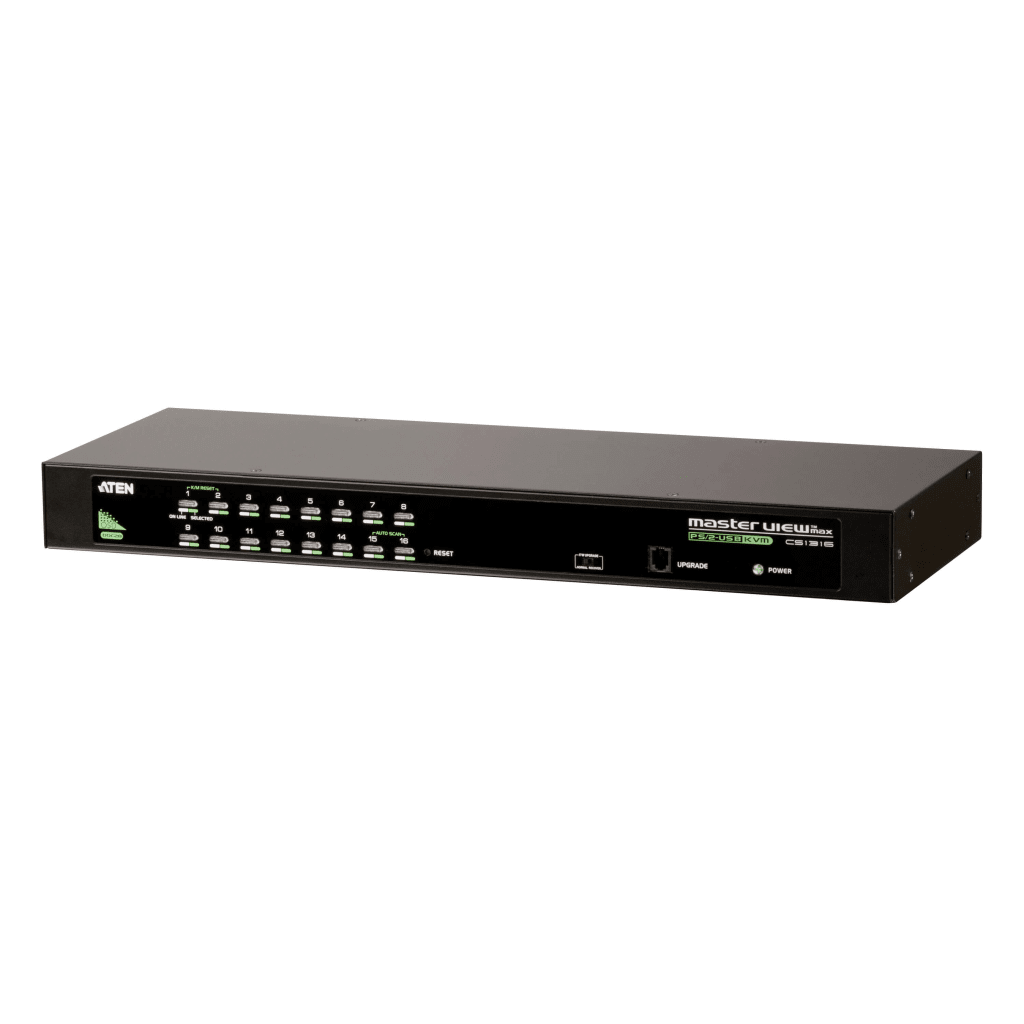 Switch KVM | 16 Puertos | Control 64-256 Computadoras | USB-PS/2 Dual Interface | Video 2048x1536 | Hotkey-OSD | Rack Mount 1U |ATEN VDS Technology
