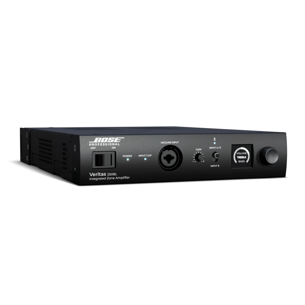 Amplificador Mezclador Veritas | 2x50W a 4Ω | Bluetooth | DSP | 4 Entradas | Baja Impedancia