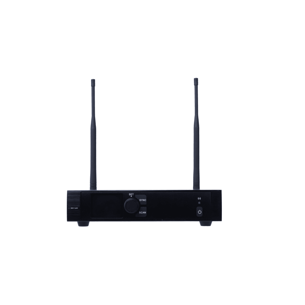 Receptor Inalámbrico Un Canal EP-591U | Transmisión Digital U-Band 540-690 MHz | Modulación PI/4-DQPSK | Pantalla TFT-LCD 2.2" | Salida Balanceada y Desbalanceada | Encripción de Audio | Escaneo de Frecuencia