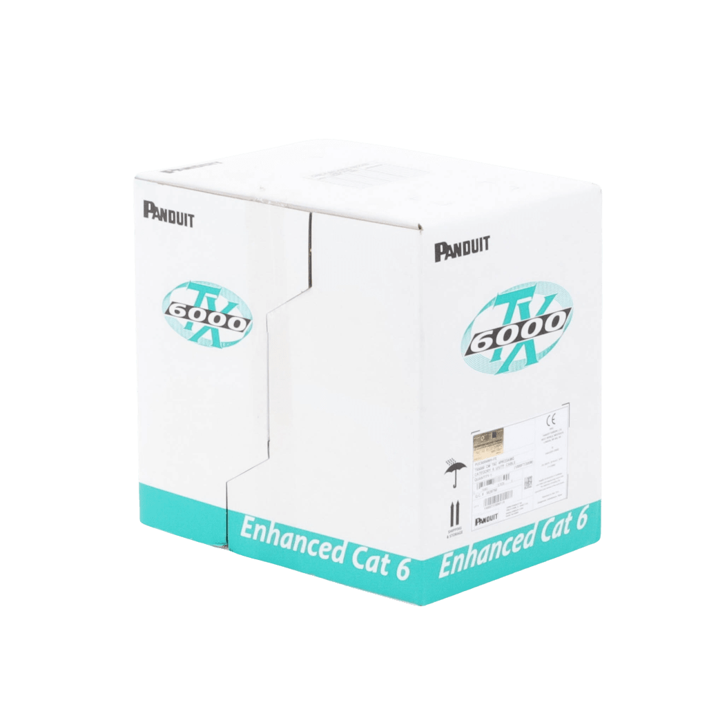 Bobina de Cable UTP 305 Metros (1000 Pies) de Cobre, TX6000? PanNet, Reelex, Blanco, Categor?a 6 Mejorado (23 AWG), PVC (CM), de 4 Pares