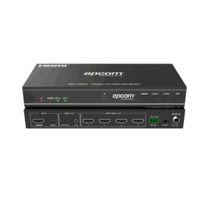 Videowall 4K 1x4 | HDMI & USB-C | 8 Modos de Visualización | Audio Óptico/Analógico | Control RS-232/IR | Plug & Play