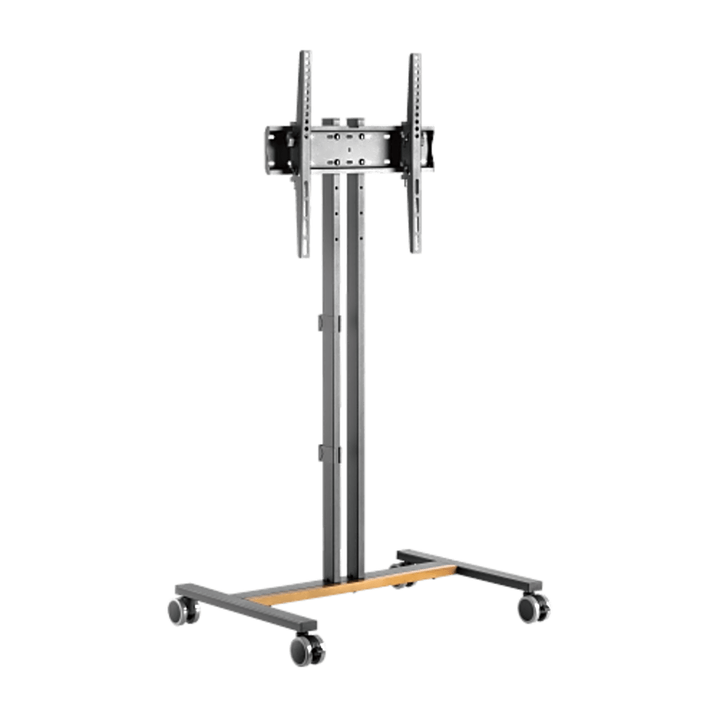Soporte Móvil para Pantalla | Compatibilidad VESA 200x200 hasta  600x400 / Ruedas con Frenos / Ajuste de Altura y Ángulo / Soporte para TV de hasta 55 Pulgadas / Capacidad de Peso 35 kg
