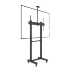 Montaje de Piso Móvil para Pantallas de  65 in a 100 in | vesa 100 x 100 hasta 1000 x 600 | carga maxima soportada 120kg| Fabricado en aluminio y acero