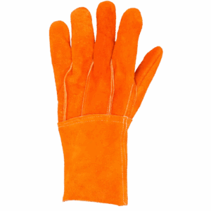Guantes de Carnaza Largo/ Refuerzo en Palma / Resistente a Abrasión y Temperaturas Moderadas.