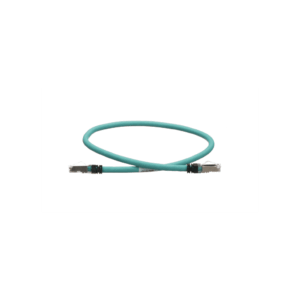 Patch Cord Cat5e de Grado Industrial 600V, Blindado SF/UTP, Calibre 24 AWG, Color Aqua, 60 cm (23.62 pulgadas).