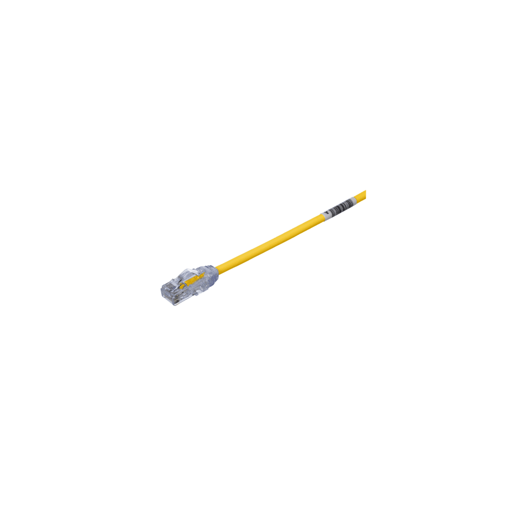 Cable de Parcheo UTP Cat6A, CM/LSZH, Di?metro Reducido (28AWG), Color Amarillo, 1.22 Metros (4 Pies)