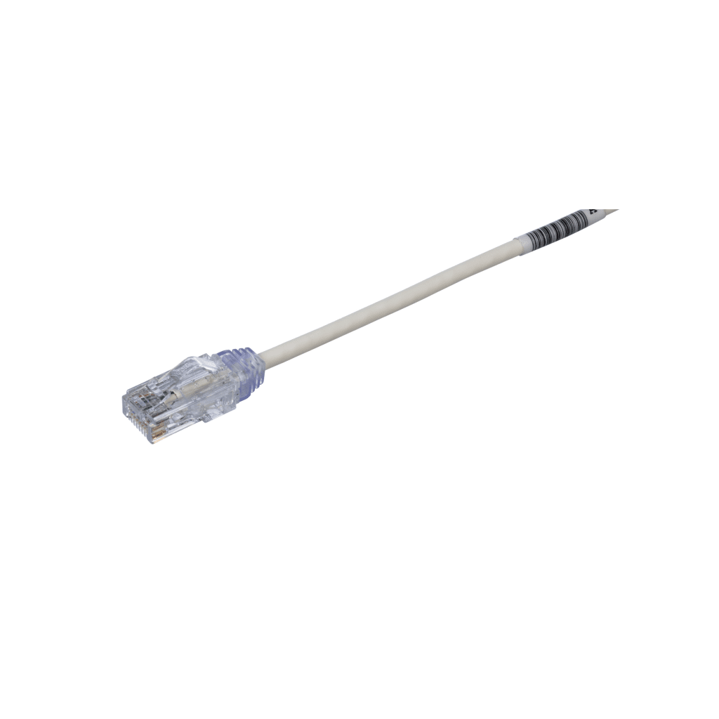 Cable de Parcheo TX6, UTP Cat6, Di?metro Reducido (28AWG), Color Blanco Mate, 3.35 Metros (11 Pies)