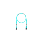 Jumper de Fibra Optica Multimodo 50/125 OM4, LC-LC Duplex, OFNR (Riser), Color Aqua, 30 Metros (98.43 Pies)