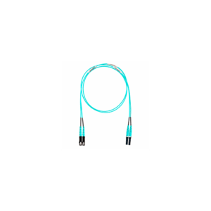 Jumper de Fibra Optica Multimodo 50/125 OM3, LC-SC Duplex, OFNR (Riser), Color Aqua, 15 Metros (49.21 Pies)