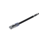 Cable de Parcheo UTP, Cat6A, 24 AWG, CM, Color Negro, 0.3 Metros (1 Pie)