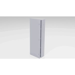Gabinete para instalación de 4 Baterías , Fabricado en Lámina Galvanizada, Accesorios para poste (No incluidos)