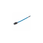 Patch Cord Cat6A, Diametro Reducido 28 AWG, Blindado S/FTP, CM/LS0H, 0.5 Metros (1.64 Pies), Color Azul