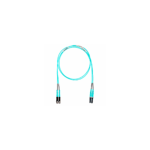 Jumper de Fibra Optica Multimodo 50/125 OM4, LC-SC Duplex, OFNR (Riser), Color Aqua, 5 Metros (16.40 Pies)