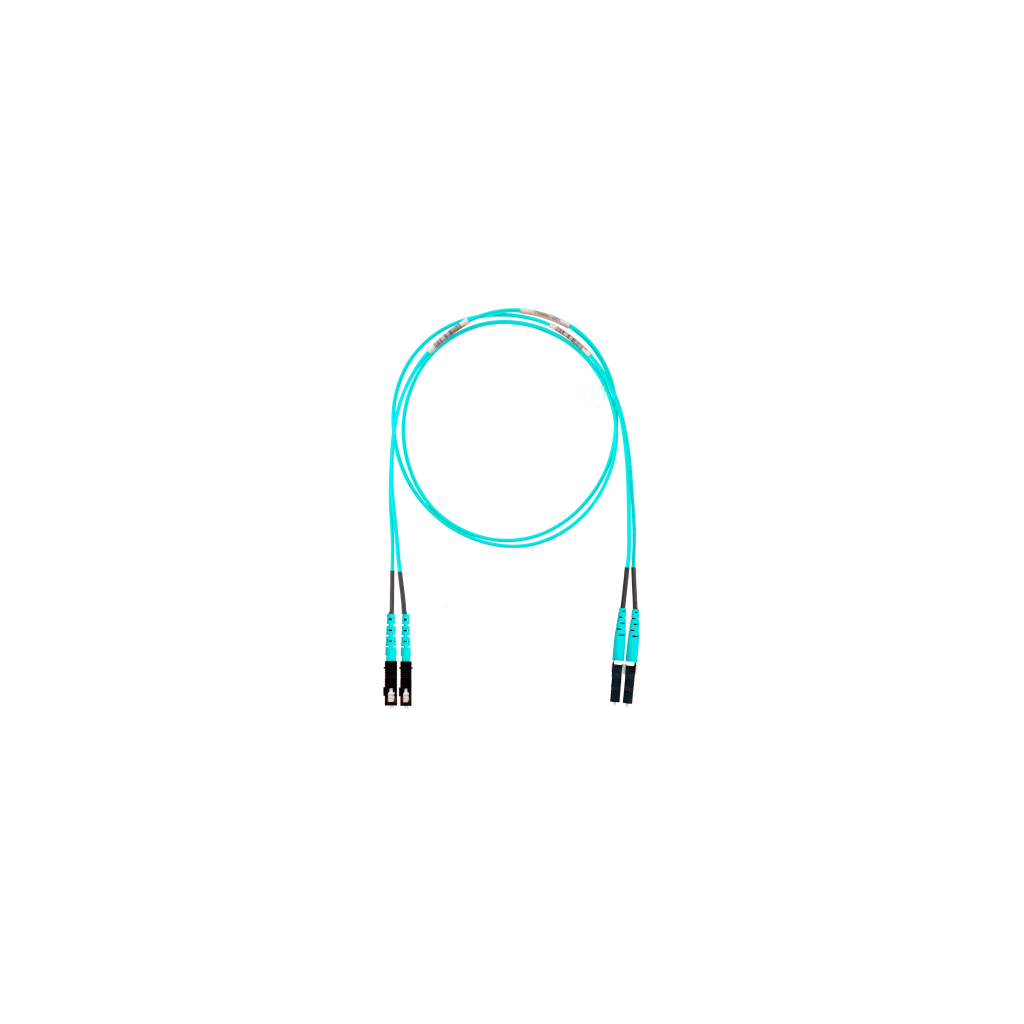Jumper de Fibra Optica Multimodo 50/125 OM4, LC-SC Duplex, OFNR (Riser), Color Aqua, 5 Metros (16.40 Pies)