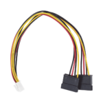 Cable Doble de Corriente SATA / Compatible con DVR's epcom / HIKVISION / 25 cms de Longitud - Image 2