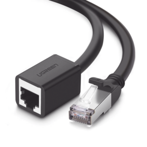 Cable de Extensi?n Cat6 RJ45 F/UTP / Macho a Hembra / 2 Metros (6.56 Pies) / M?todo de Conexi?n 568B / Velocidad de Transmisi?n 1000Mbps / Ancho de Banda del Canal 250MHz / Caja de Cobre / Negro