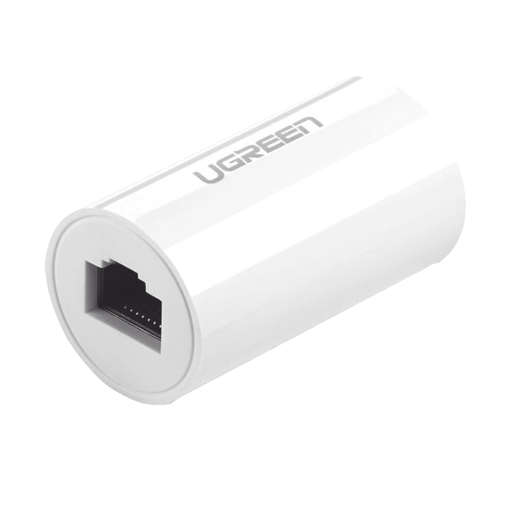 Acoplador y Protector (Extensor de Cable Ethernet RJ45) | 1000Mbps | Compatibilidad con Cat7/Cat6/Cat5e | Compatible con POE | Ign?fugo | ABS | Color Blanco