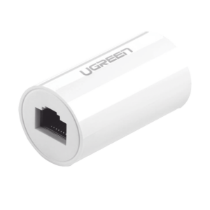 Acoplador y Protector (Extensor de Cable Ethernet RJ45) | 1000Mbps | Compatibilidad con Cat7/Cat6/Cat5e | Compatible con POE | Ign?fugo | ABS | Color Blanco