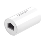 Acoplador y Protector (Extensor de Cable Ethernet RJ45) | 1000Mbps | Compatibilidad con Cat7/Cat6/Cat5e | Compatible con POE | Ign?fugo | ABS | Color Blanco