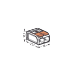 Borne de Conexión con Palancas / Serie 221 / 6 mm² Máximo / 30 A / 300 V / Transparente / T85 / CAGE CLAMP® / Conexión Lateral - Image 6