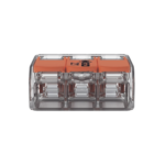 Borna de Conexión con Palancas / 3 Conductores / CAGE CLAMP® / 6 mm² (10 AWG) Máximo / 32A 450V / Transparente / Palancas Naranja / TB85 - Image 3