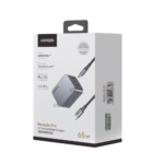 Cargador de 65W serie Nexode Pro | 3 Puertos de Carga Rápida | 2 USB-C | 1 USB-A | Tecnología GaNInfinity | PD3.1 de 65W / QC4.0 | Tecnología de Protección Térmica | Optimiza la Carga | Caja de Aluminio | Incluye Cable U - Image 3