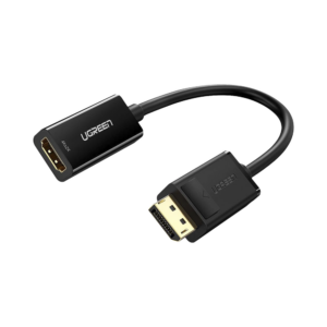 Convertidor DisplayPort a HDMI 4K| 3D | HDR | Blindaje Interno | Bot?n Liberador | Carcasa de ABS | Plug & Play | CE, FCC, RoHS | Cable de 25 cm (9.84 Pulgadas).