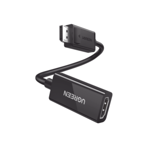 Convertidor DisplayPort a HDMI 4K@60Hz | 3D | HDR | Blindaje Interno | Bot?n Liberador | Largo 25 cm (9.84 Pulgadas) | Carcasa de ABS | Plug & Play.