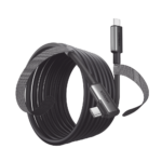 Cable USB-C a USB-C (Cable Link) | 5 metros (16 pies) |  Transferencia de Alta Velocidad | Carga Rápida | Un Extremo Angulado | Caja de Aluminio | Nylon Trenzado.